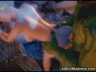 3d elf prinsessan ravaged av orc - kön vid ah-me