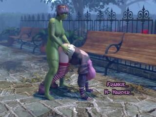 3D FUTA ANIMATION - Tranny Zombie Fucks mistress