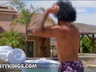 Terrific Pornstars Have a Naked Relay Race Before Hitting the Pool for a Wet Orgy - Reality Kings