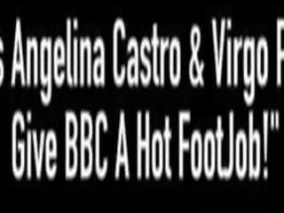 Bbws 安吉丽娜 castro & virgo peridot 给 英国广播公司 一 热 footjob&excl;