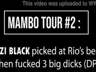 Mambo tour &num;2 &colon; meyzi itim pinili sa rio de janeiro dalampasigan pagkatapos makakakuha ng fucked sa pamamagitan ng 3 malaki cocks &lpar;dp&comma; anal&comma; atm&comma; malaswa talk&comma; mga bola licking&rpar; ob146