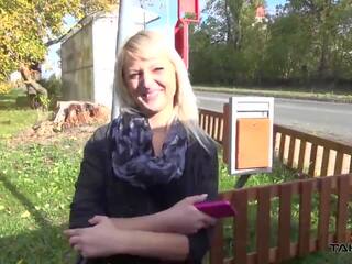 Takevan - autobus stop dodávka na rozkošný blondýnka, xxx video df