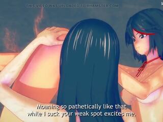Ryuko и satsuki dominate а adolescent в един алея