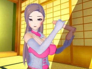 有吸引力 女学生 看跌期权 上 sedusive 女佣 服装 和 launches 我的 大 迪克 很 兴奋 3d 无尽 83