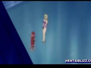 Hentai damisela consigue electric shocks y follada por monstruo frog