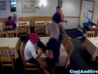 Cilik pounded waitress femme fatale fucked in kantor