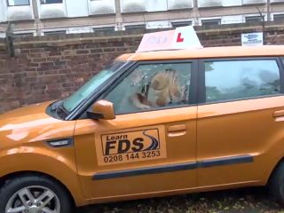 Fake Driving School voluptuous Busty Posh Blonde Examiner.