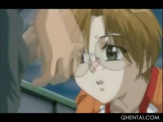 Hentai waitress burungpun teased and fisted by their manager