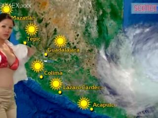Strada ragazza weather-girl prende scopata da tv assistente