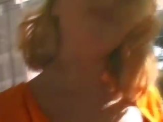Magnificent blonde groped and filmed while she suck a putz